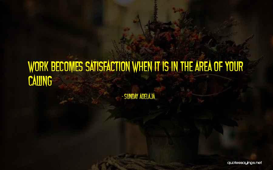 Satisfaction In Love Quotes By Sunday Adelaja