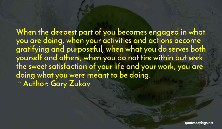 Satisfaction In Work Quotes By Gary Zukav