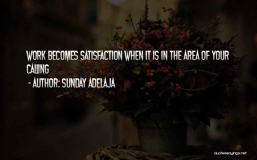 Satisfaction In Work Quotes By Sunday Adelaja