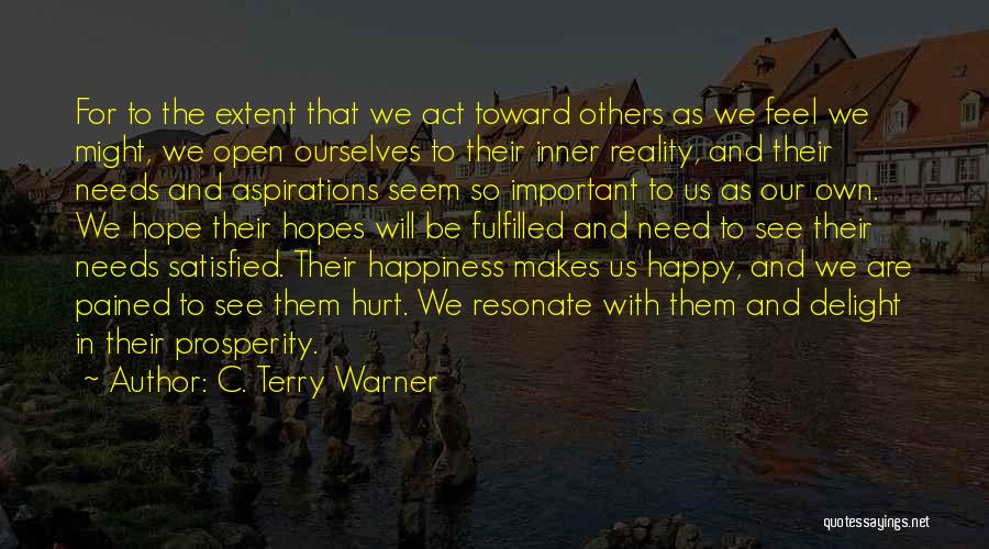 Satisfied And Happy Quotes By C. Terry Warner