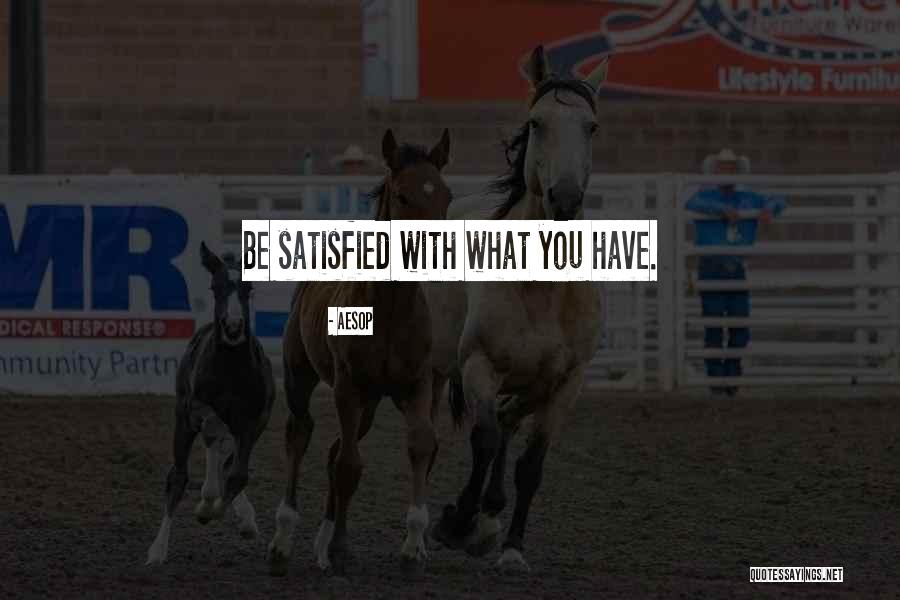 Satisfied With What You Have Quotes By Aesop Satisfied With What You Have Quotes By Aesop