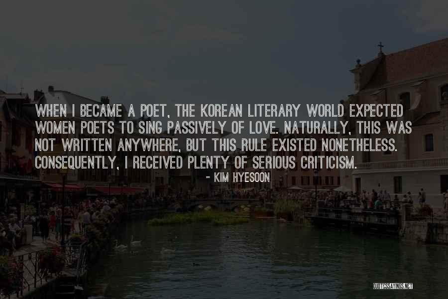 Satsuki Ina Quotes By Kim Hyesoon Satsuki Ina Quotes By Kim Hyesoon
