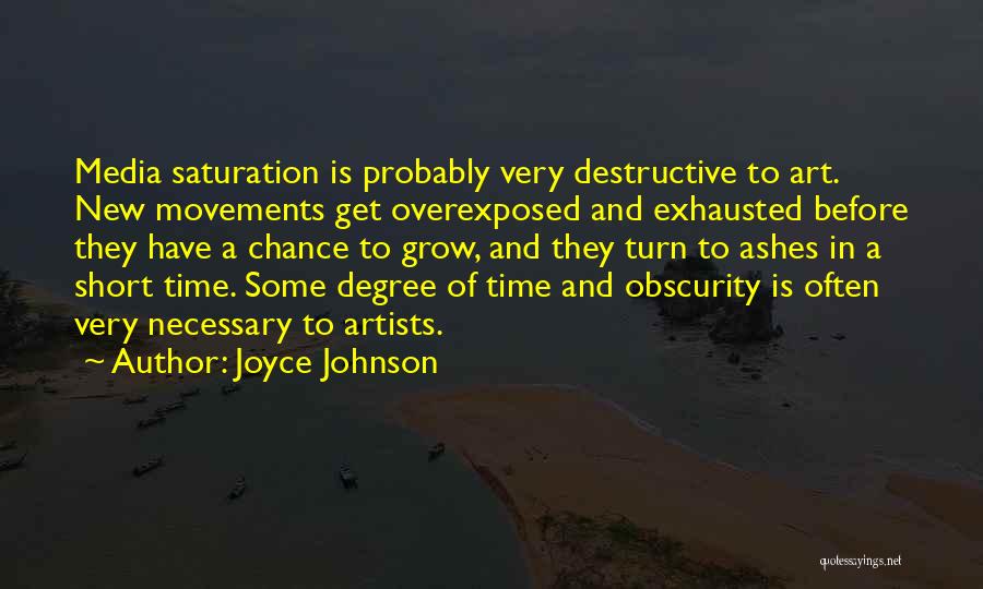Saturation Quotes By Joyce Johnson