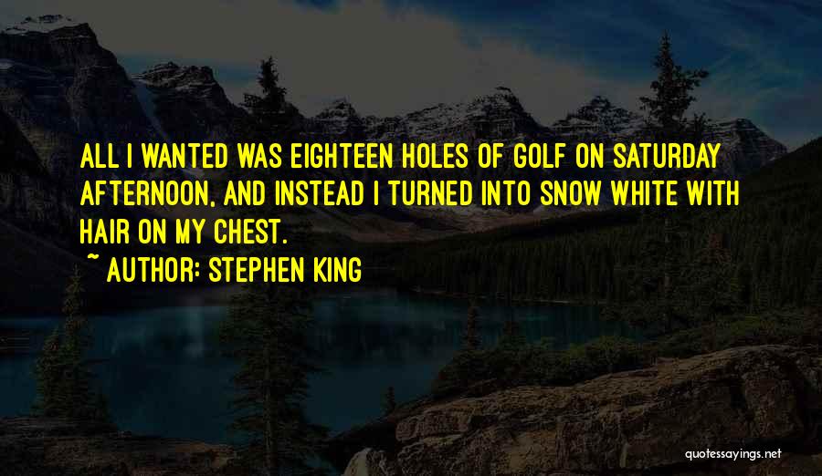 Saturday Afternoon Quotes By Stephen King