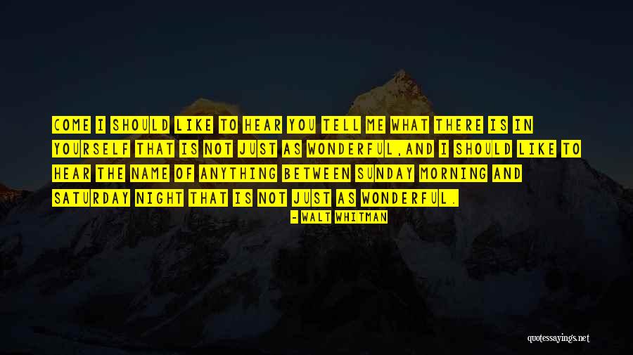 Saturday Night Quotes By Walt Whitman Saturday Night Quotes By Walt Whitman