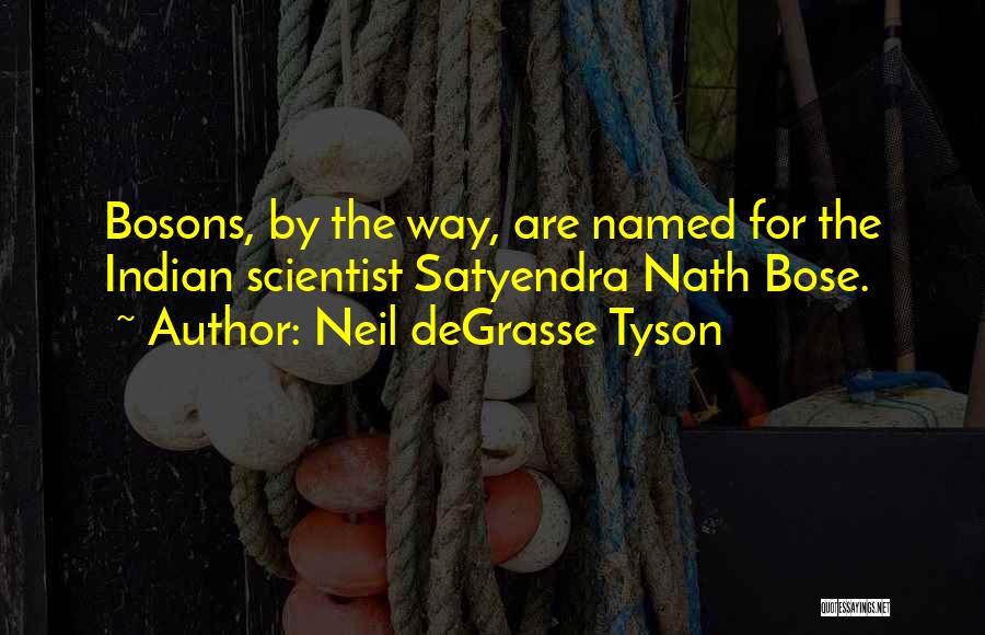 Satyendra Nath Bose Quotes By Neil DeGrasse Tyson