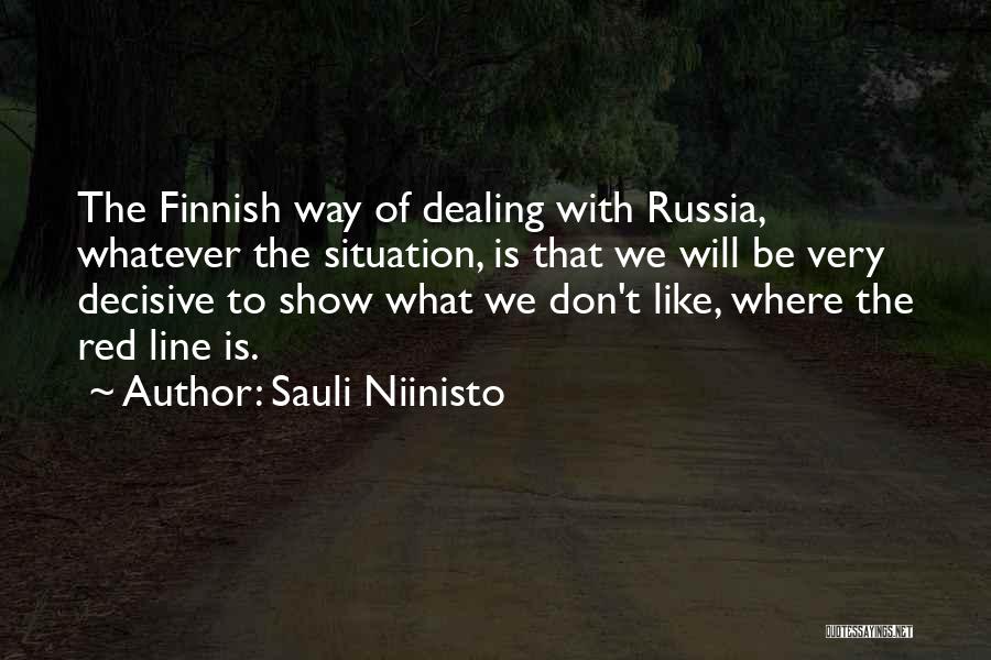 Sauli Niinisto Quotes 862908