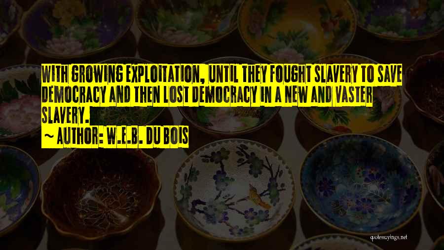 Save Democracy Quotes By W.E.B. Du Bois