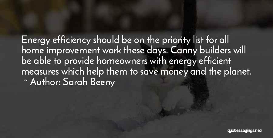 Save Energy Quotes By Sarah Beeny