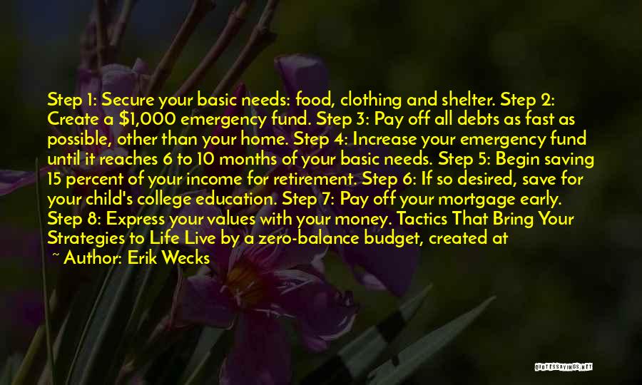 Save Food Save Life Quotes By Erik Wecks