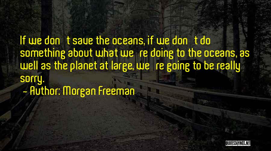 Save Our Oceans Quotes By Morgan Freeman