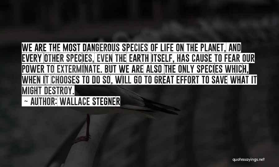 Save The Planet Earth Quotes By Wallace Stegner