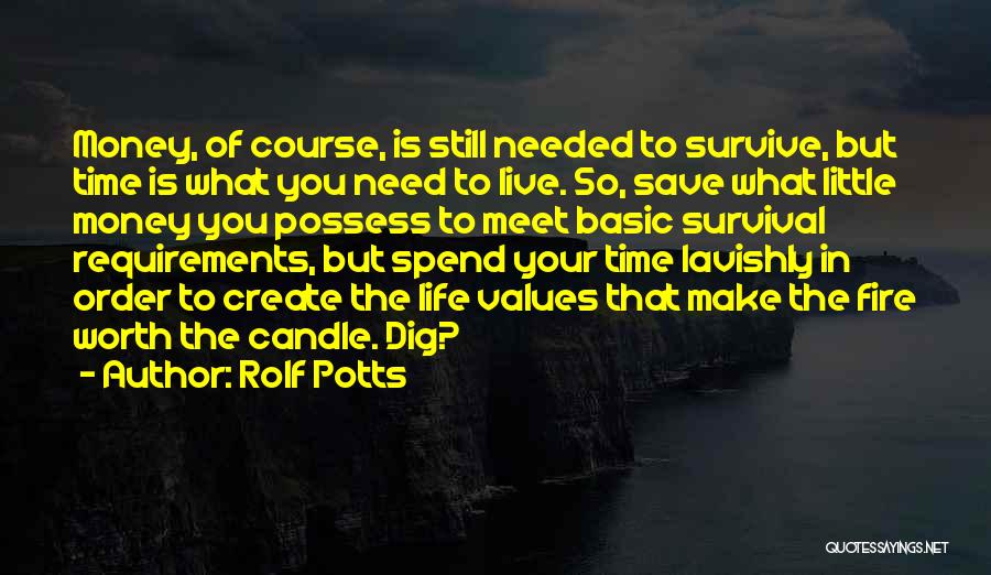 Save Time Money Quotes By Rolf Potts