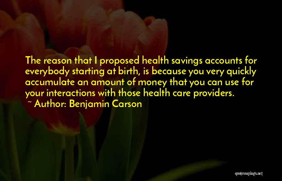 Saving Money Quotes By Benjamin Carson