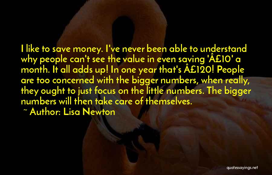 Saving Money Quotes By Lisa Newton