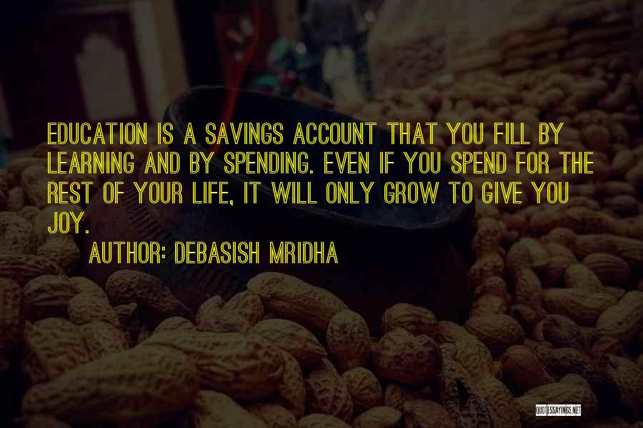 Savings Account Quotes By Debasish Mridha