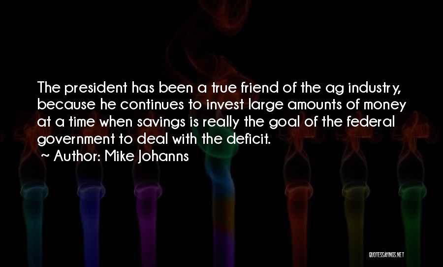 Savings Money Quotes By Mike Johanns