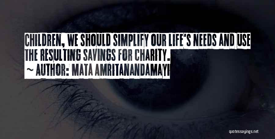 Savings Quotes By Mata Amritanandamayi