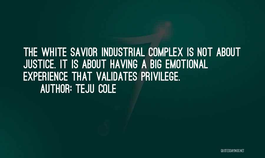 Savior Complex Quotes By Teju Cole