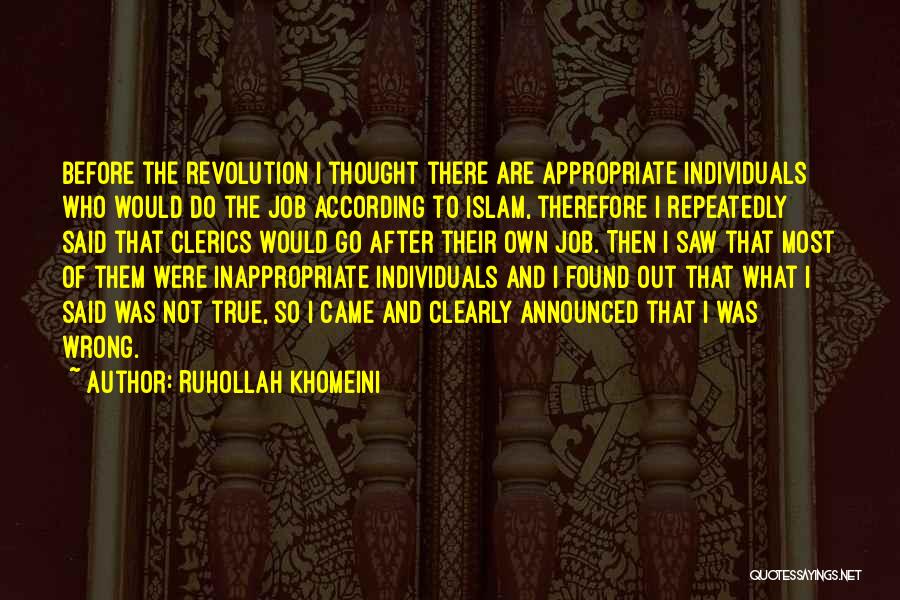 Saws Quotes By Ruhollah Khomeini