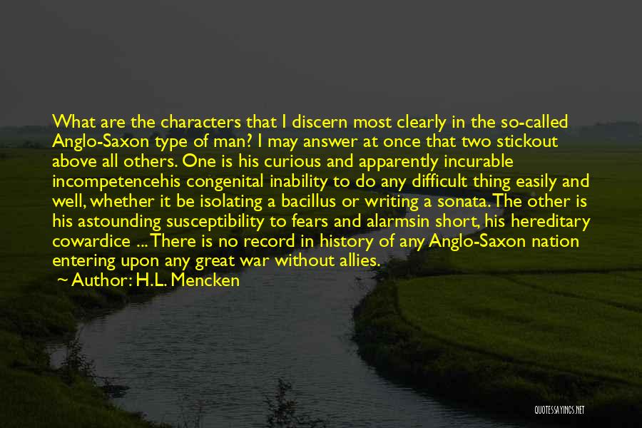 Saxon Quotes By H.L. Mencken