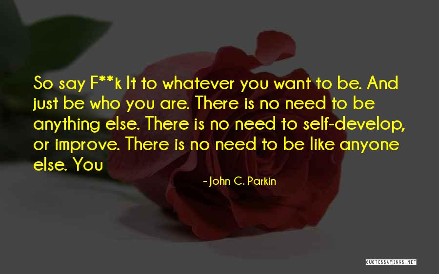 Say Anything You Want Quotes By John C. Parkin