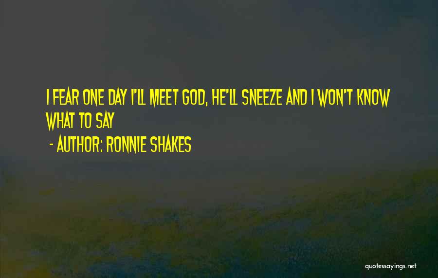 Say I Won't Quotes By Ronnie Shakes