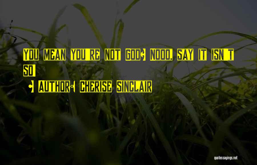 Say It Isn So Quotes By Cherise Sinclair