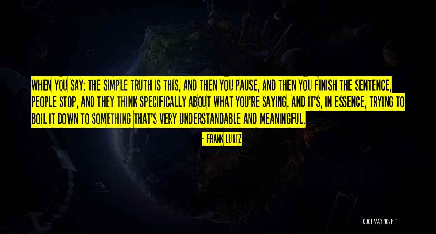 Say Something Meaningful Quotes By Frank Luntz Say Something Meaningful Quotes By Frank Luntz