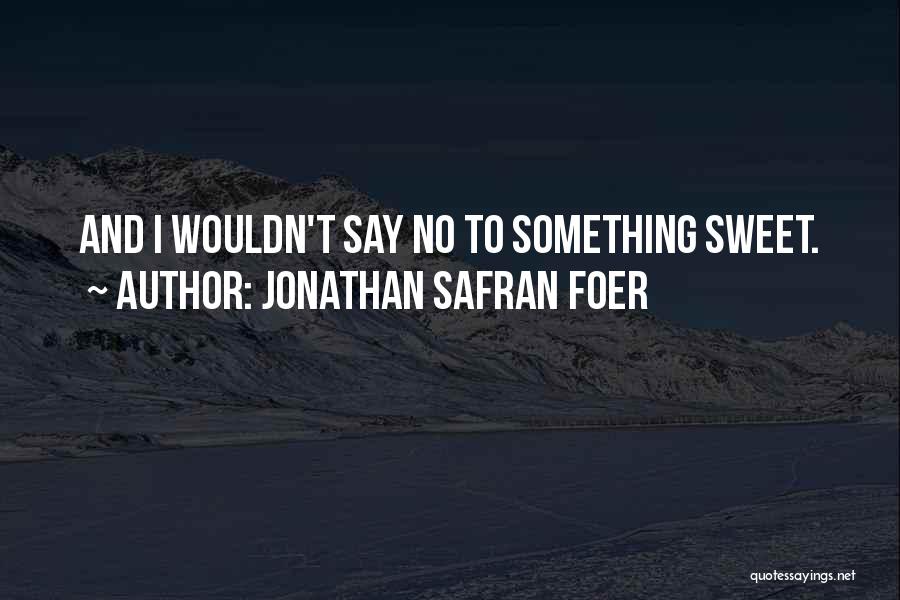 Say Something Sweet Quotes By Jonathan Safran Foer