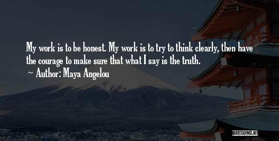 Say The Truth Quotes By Maya Angelou