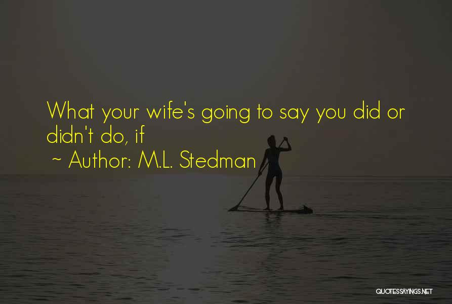 Say What Quotes By M.L. Stedman