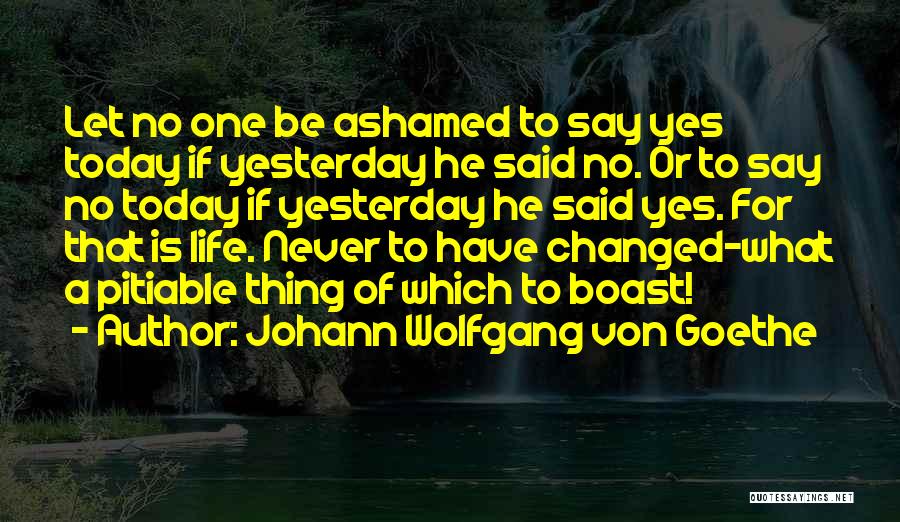 Say Yes To Life Quotes By Johann Wolfgang Von Goethe
