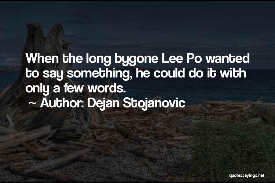 Saying Few Words Quotes By Dejan Stojanovic