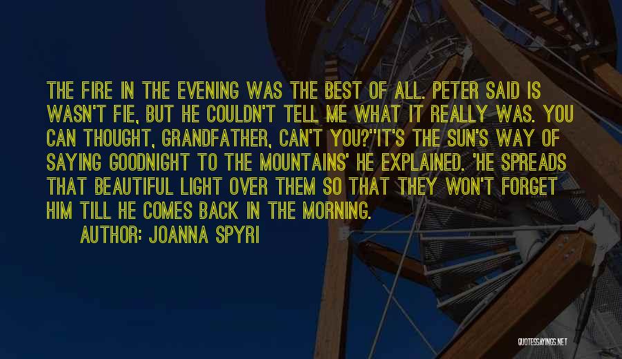 Saying Goodnight Quotes By Joanna Spyri
