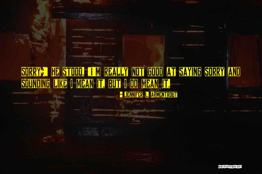 Saying I Sorry Quotes By Jennifer L. Armentrout Saying I Sorry Quotes By Jennifer L. Armentrout