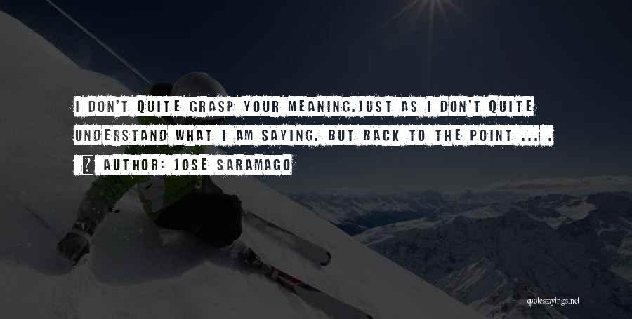 Saying Something And Not Meaning It Quotes By Jose Saramago