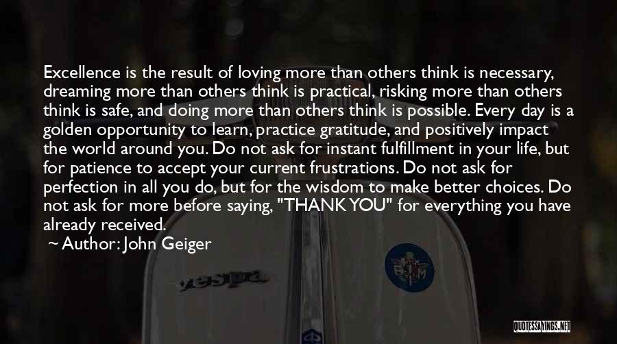 Saying Thank You Quotes By John Geiger