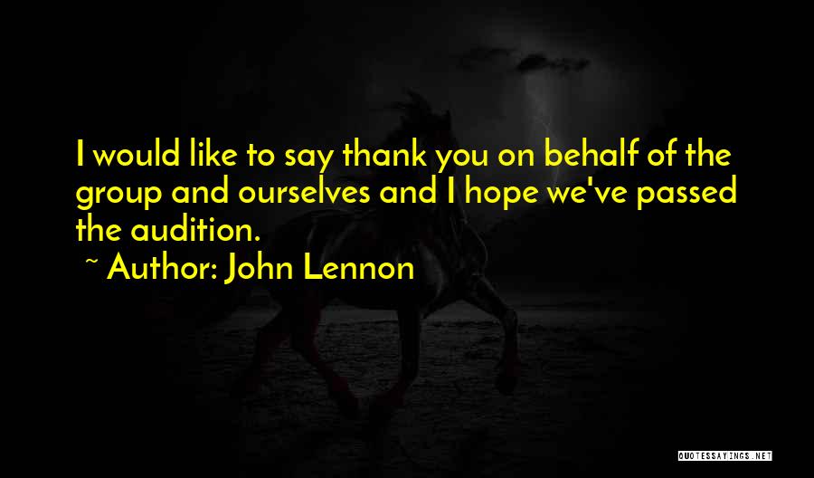 Saying Thank You Quotes By John Lennon