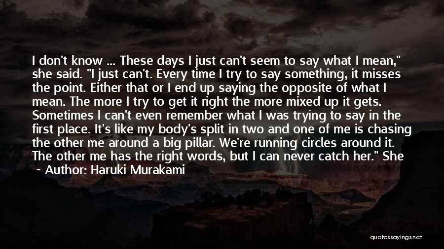 Saying The Right Words Quotes By Haruki Murakami
