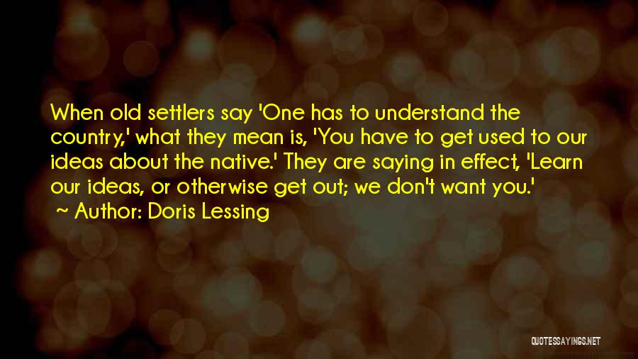 Saying Things You Don't Mean Quotes By Doris Lessing