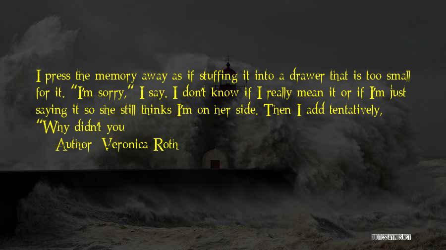 Saying Things You Don't Mean Quotes By Veronica Roth