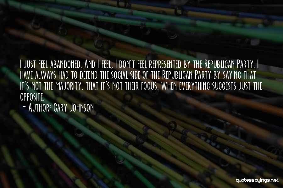 Saying What You Feel Always Quotes By Gary Johnson