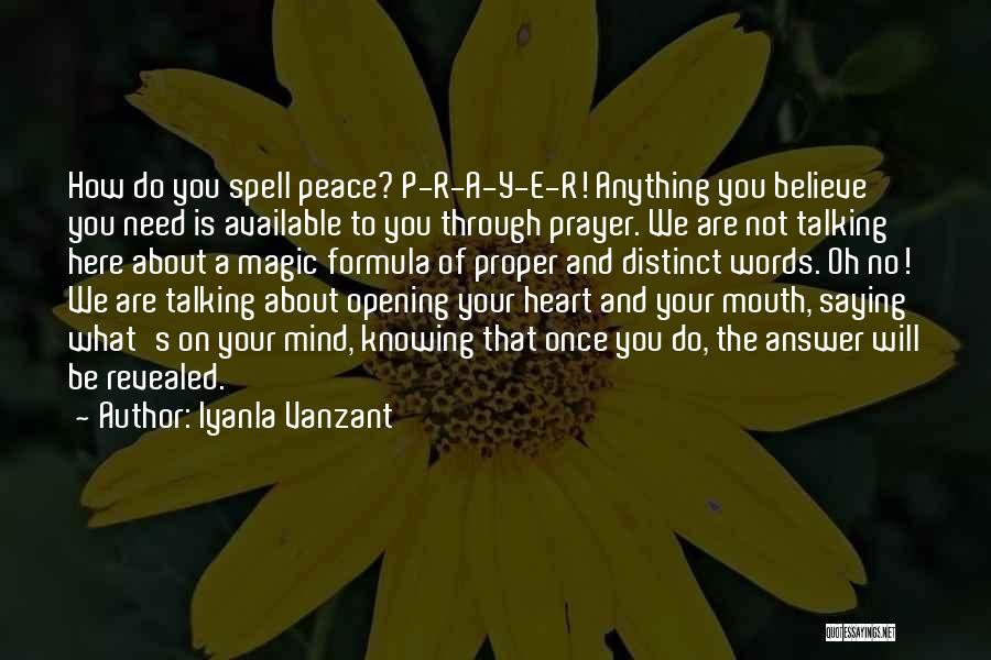 Saying Your Peace Quotes By Iyanla Vanzant