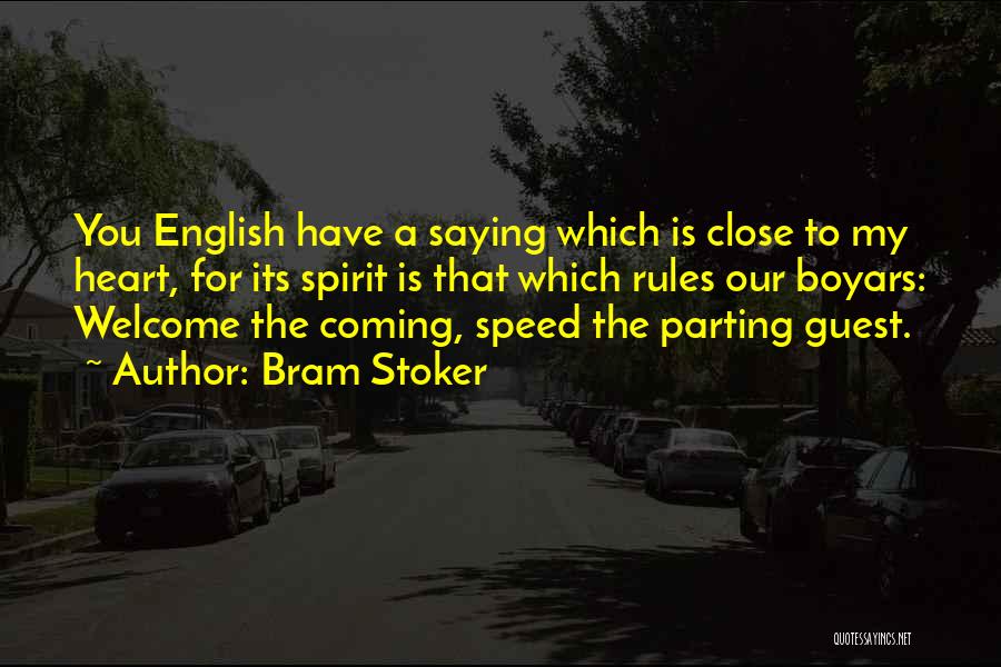 Saying You're Welcome Quotes By Bram Stoker