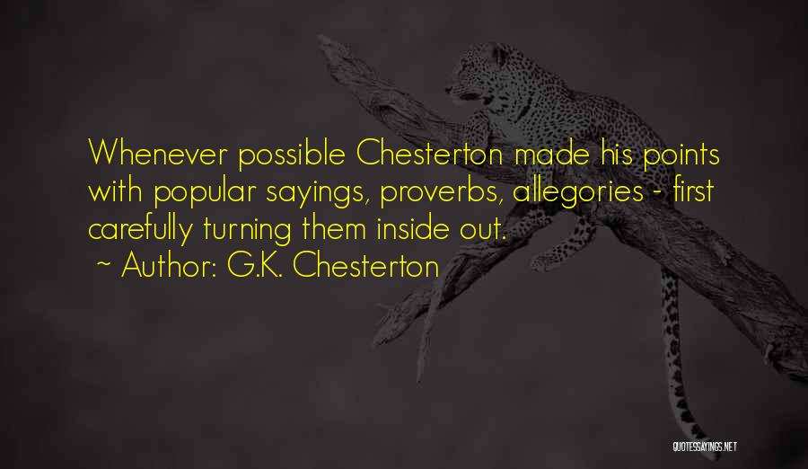 Sayings Quotes By G.K. Chesterton