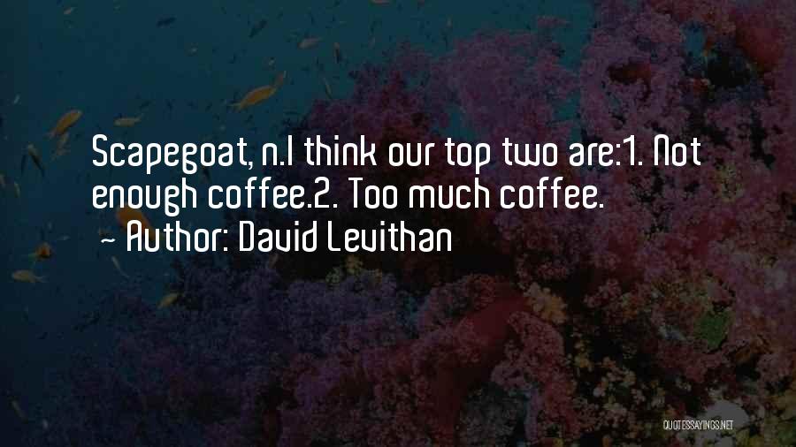 Scapegoat Quotes By David Levithan