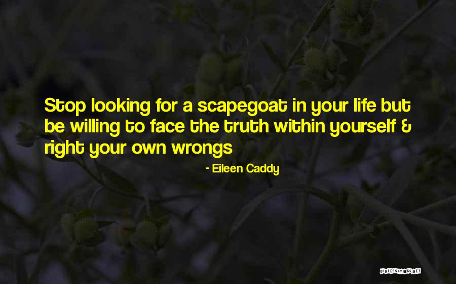 Scapegoat Quotes By Eileen Caddy