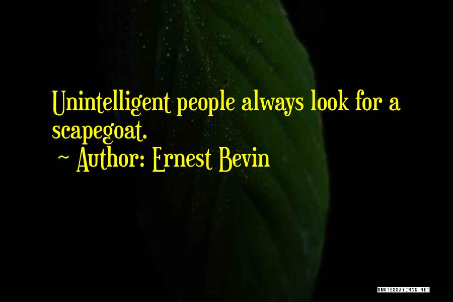 Scapegoat Quotes By Ernest Bevin