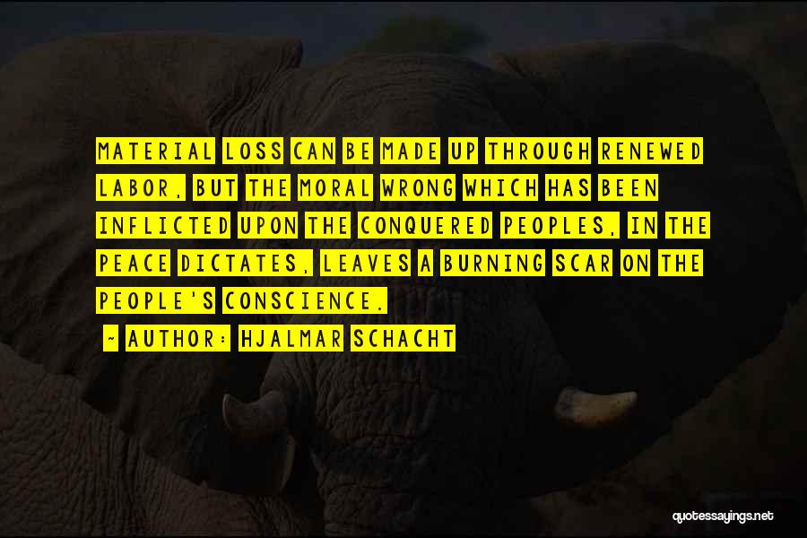 Scar Quotes By Hjalmar Schacht